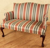 CHIPPENDALE STYLE ROLL ARM SET