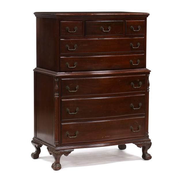 CHIPPENDALE STYLE SEMI-TALL