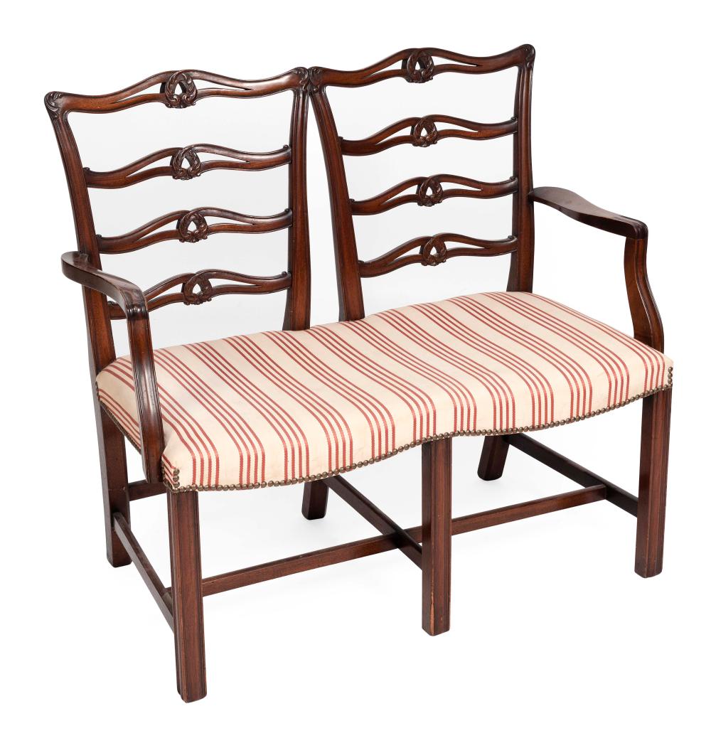 CHIPPENDALE-STYLE SETTEE ATTRIBUTED