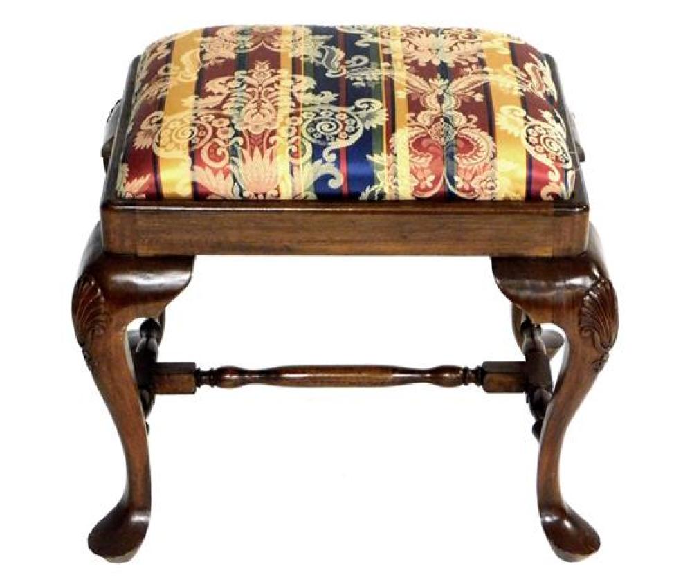 CHIPPENDALE STYLE STOOL, MAHOGANY