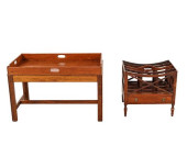 CHIPPENDALE STYLE TABLE AND CA