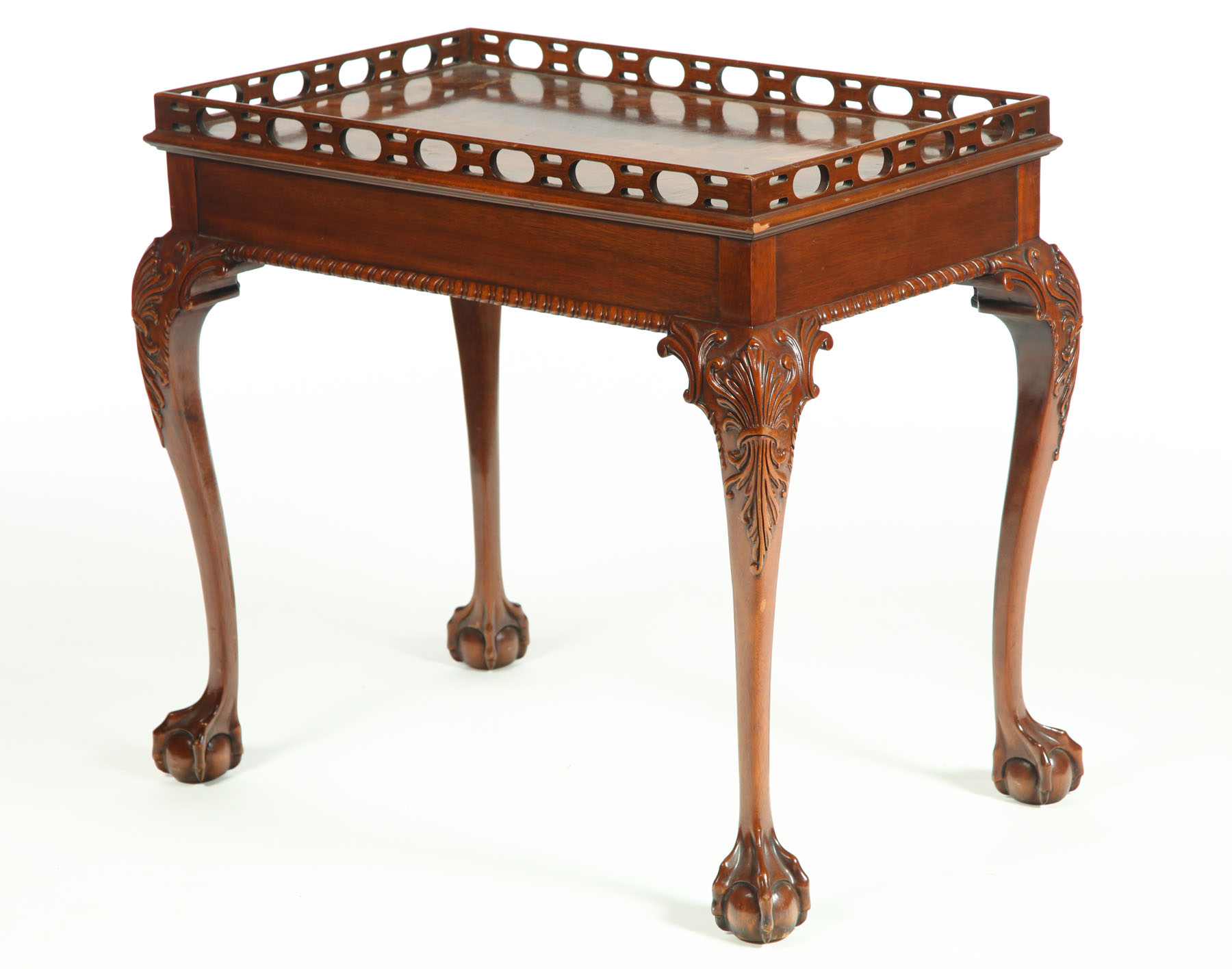 CHIPPENDALE-STYLE TEA TABLE. 