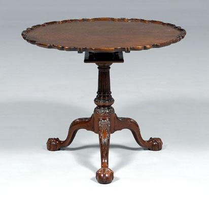 Chippendale style tea table,