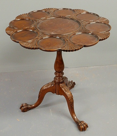Chippendale style tea table with