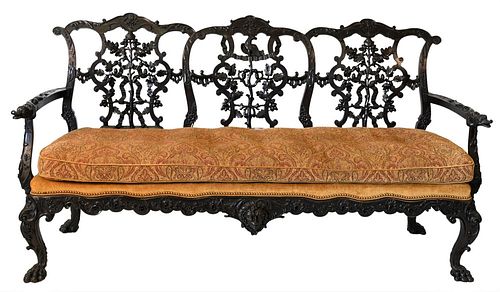CHIPPENDALE STYLE TRIPLE CHAIR BACK