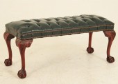 CHIPPENDALE STYLE TUFTED LEATH
