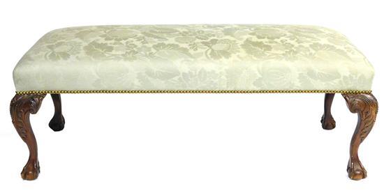 CHIPPENDALE STYLE UPHOLSTERED