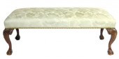 CHIPPENDALE STYLE UPHOLSTERED