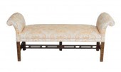 CHIPPENDALE STYLE UPHOLSTERED