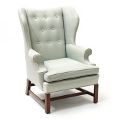 CHIPPENDALE STYLE UPHOLSTERED