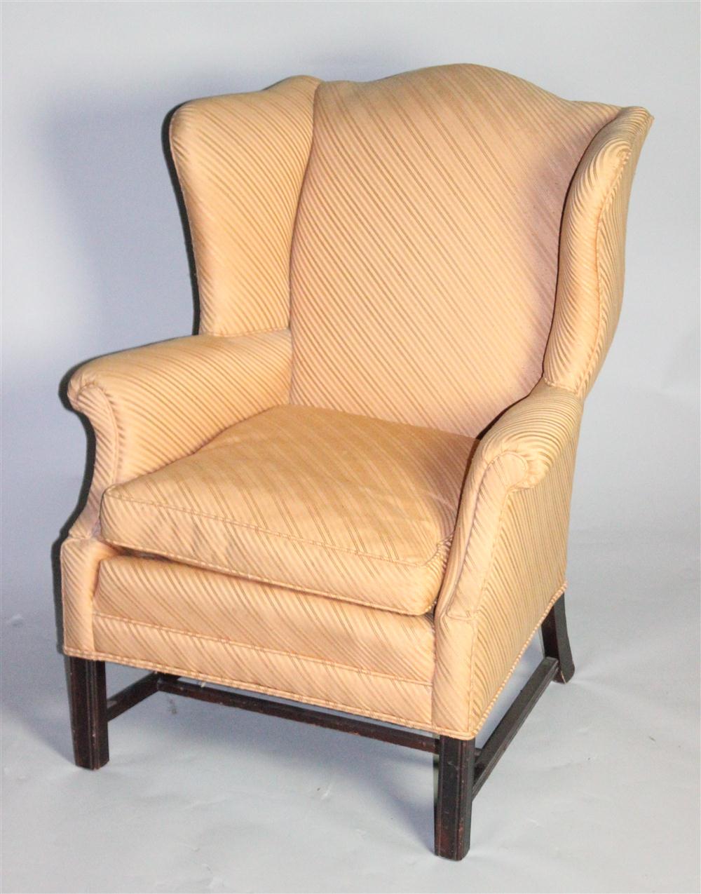 CHIPPENDALE STYLE UPHOLSTERED