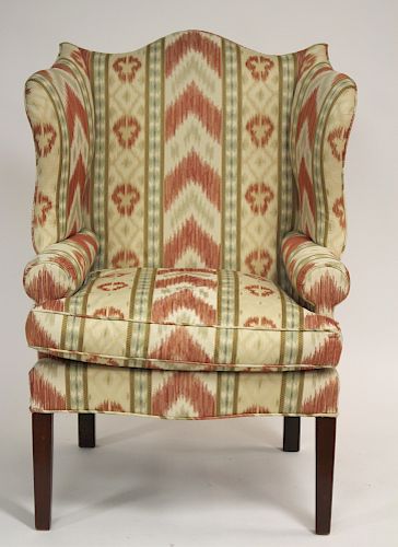 CHIPPENDALE STYLE UPHOLSTERED