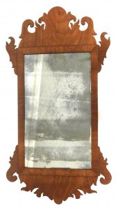 CHIPPENDALE STYLE WALL MIRROR,