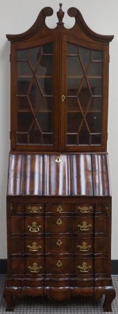 CHIPPENDALE STYLE WALNUT AND B