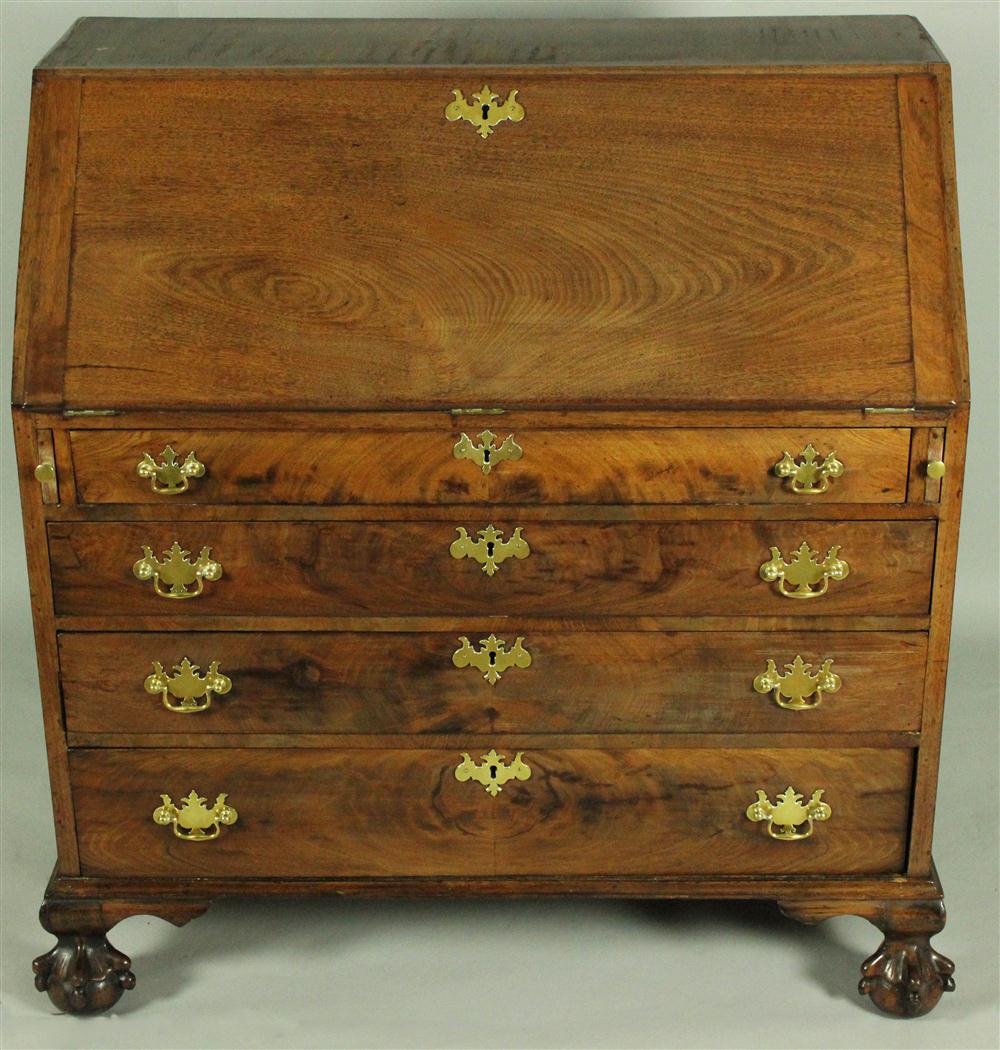 CHIPPENDALE STYLE WALNUT FALL FRONT