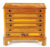 Chippendale style walnut spool