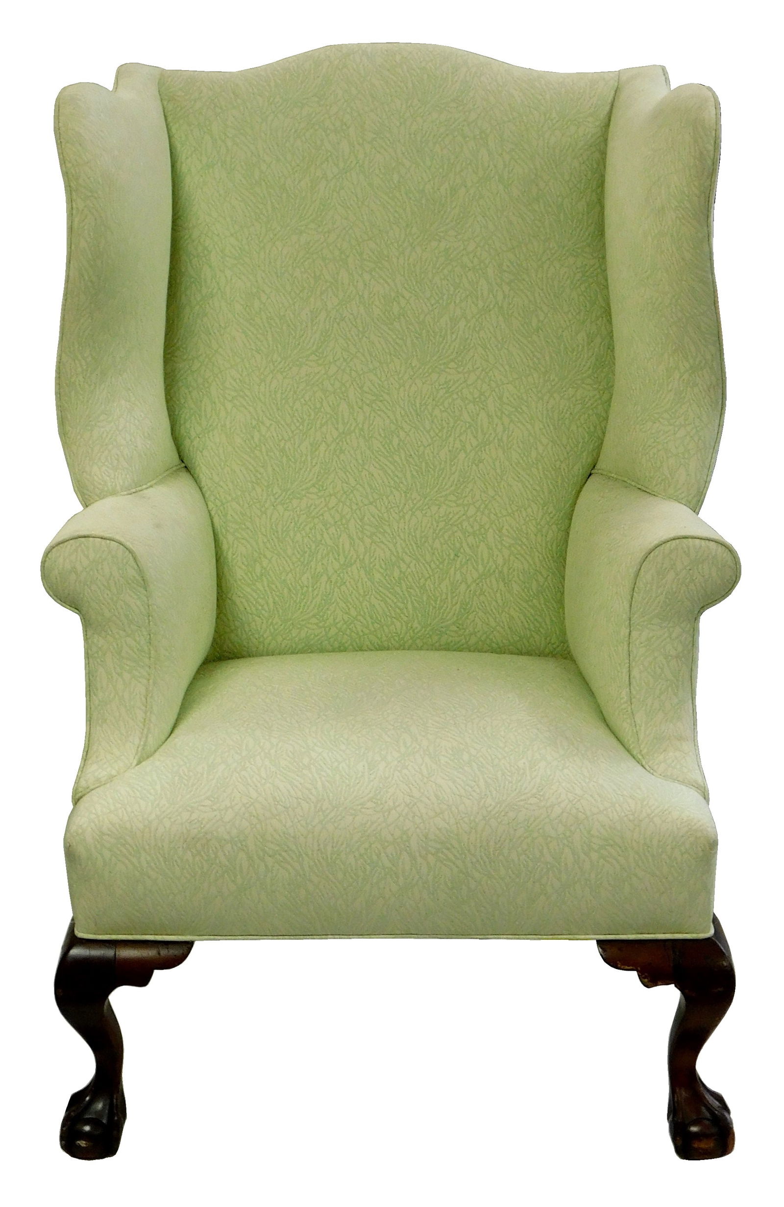 CHIPPENDALE STYLE WING CHAIR, EARLY