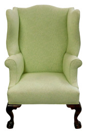 CHIPPENDALE STYLE WING CHAIR,