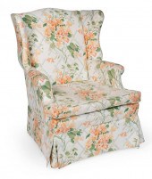 CHIPPENDALE-STYLE WING CHAIR E