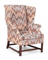 CHIPPENDALE-STYLE WING CHAIR M