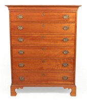 CHIPPENDALE TALL CHEST CIRCA 1