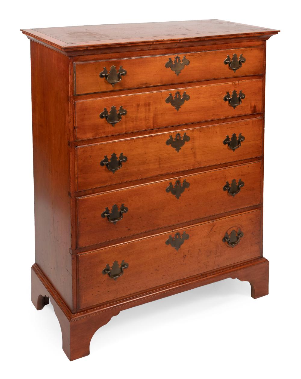 CHIPPENDALE TALL CHEST CIRCA 1790