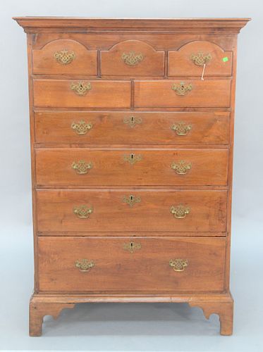 CHIPPENDALE TALL CHEST, HAVING