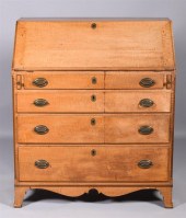 CHIPPENDALE TIGER MAPLE SLANT-