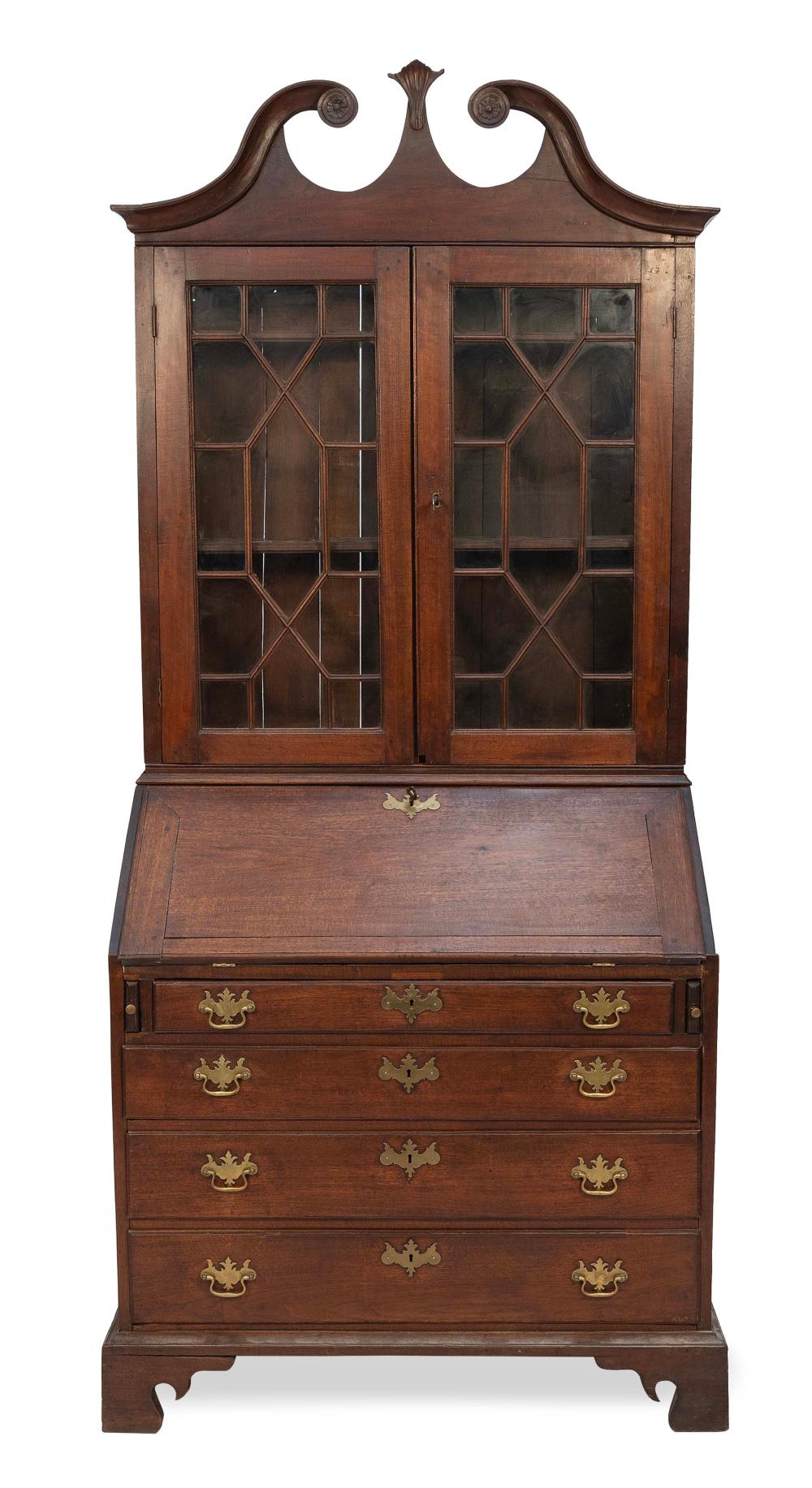 CHIPPENDALE TWO-PART SLANT-LID