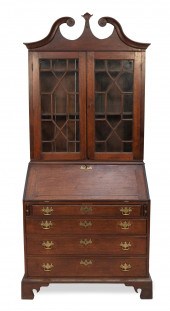 CHIPPENDALE TWO-PART SLANT-LID