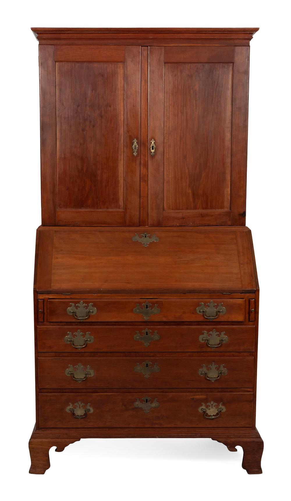 CHIPPENDALE TWO-PART SLANT-LID