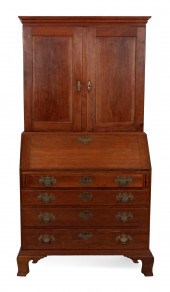 CHIPPENDALE TWO-PART SLANT-LID