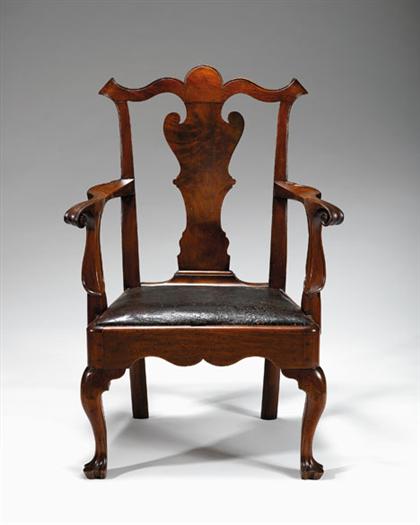 Chippendale walnut armchair   