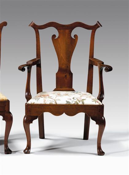 Chippendale walnut armchair   