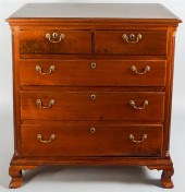 CHIPPENDALE WALNUT CHEST OF DR