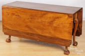 CHIPPENDALE WALNUT DROP-LEAF T