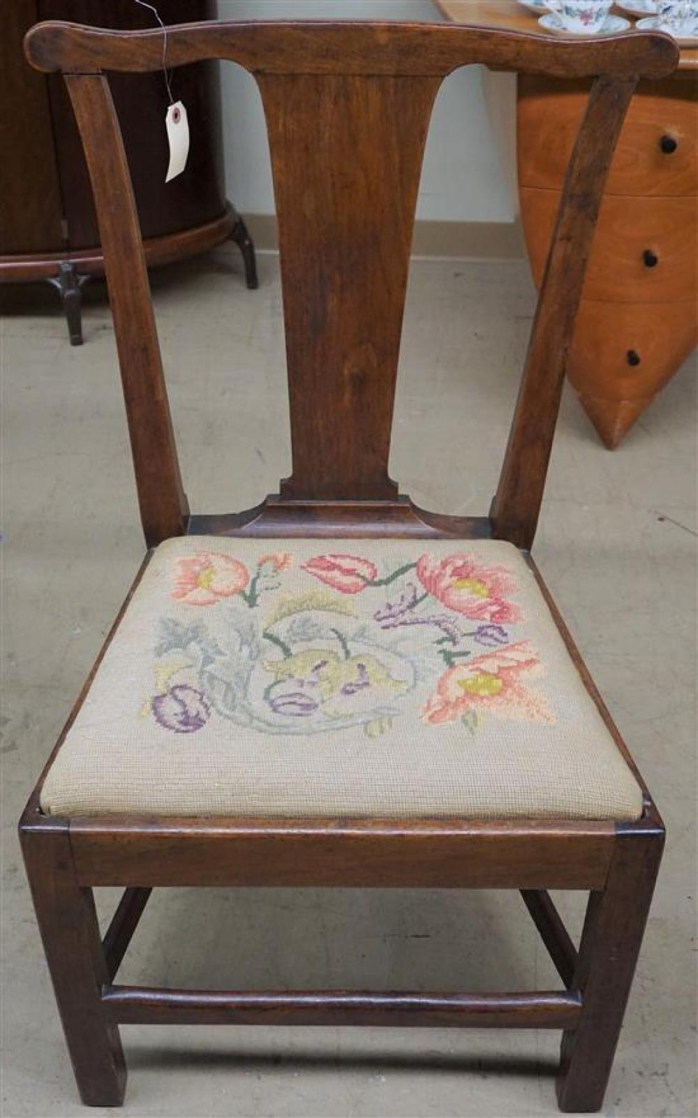 CHIPPENDALE WALNUT NEEDLEPOINT