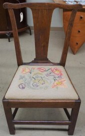 CHIPPENDALE WALNUT NEEDLEPOINT