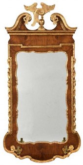 CHIPPENDALE WALNUT PARCEL GILT