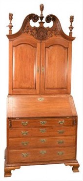 CHIPPENDALE WALNUT SECRETARY/B