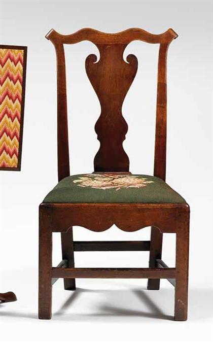 Chippendale walnut side chair   