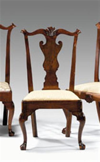 Chippendale walnut side chair   