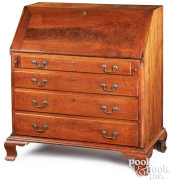 CHIPPENDALE WALNUT SLANT FRONT