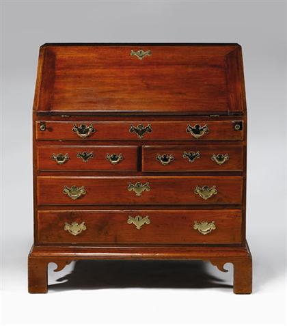 Chippendale walnut slant-front desk
