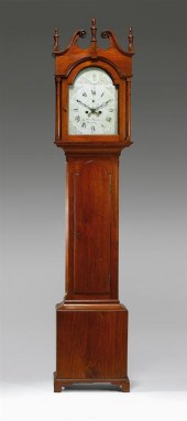 Chippendale walnut tall case c