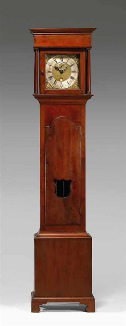 Chippendale walnut tall case clock