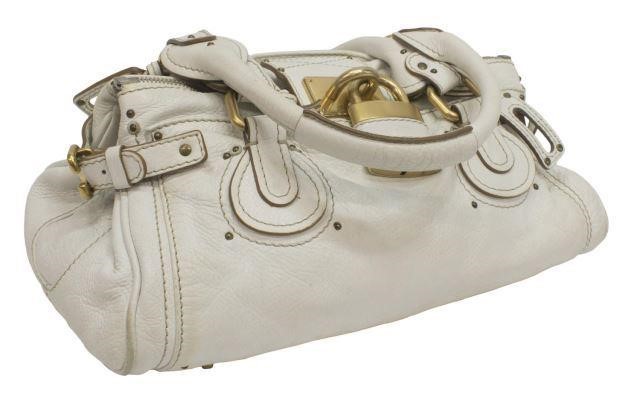 CHLOE IVORY LEATHER PADDINGTON