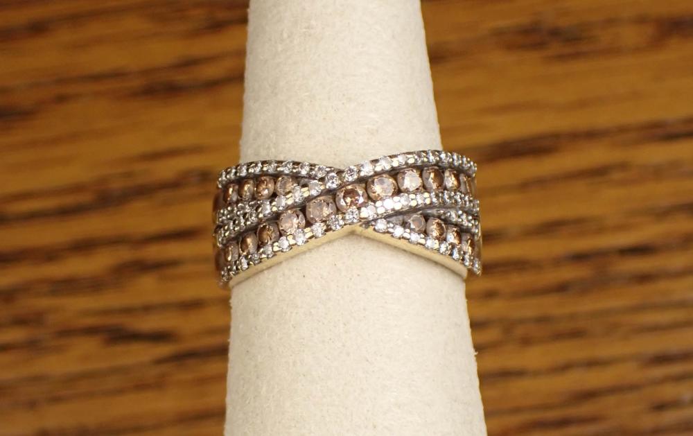 CHOCOLATE AND WHITE DIAMOND RING