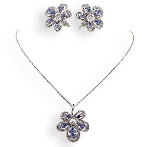 CHOPARD 18K GOLD, SAPPHIRE AND