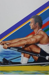 CHRIS CALLE (B. 1961) "ROWING"
